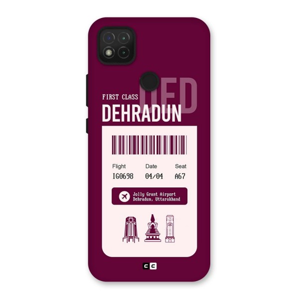 Dehradun Boarding Pass Back Case for Redmi 9