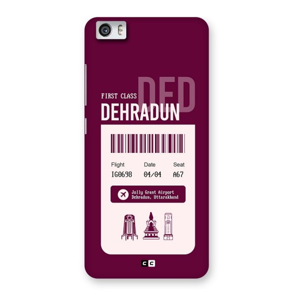 Dehradun Boarding Pass Back Case for Redmi Mi 5