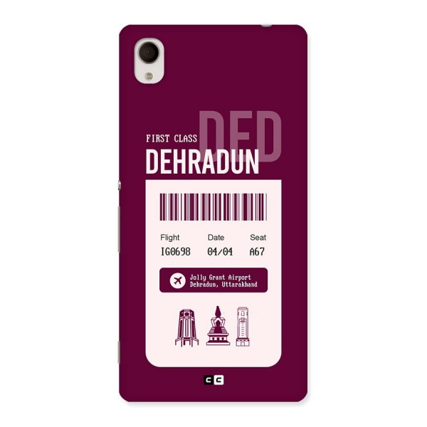 Dehradun Boarding Pass Back Case for Xperia M4 Aqua