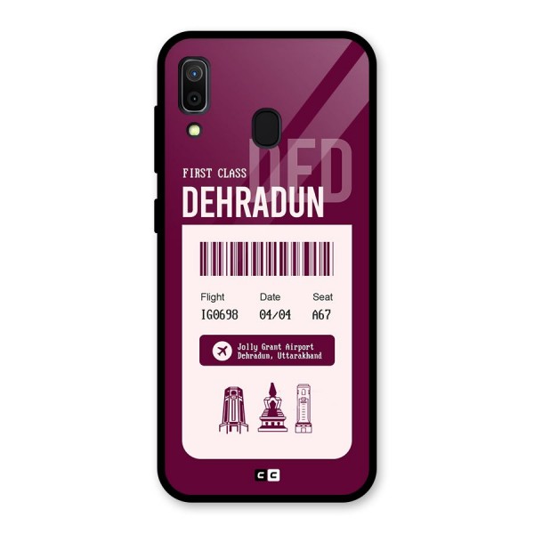 Dehradun Boarding Pass Glass Back Case for Galaxy A30