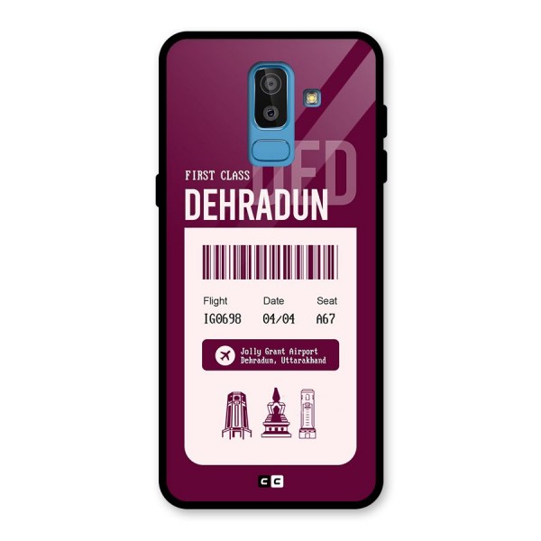 Dehradun Boarding Pass Glass Back Case for Galaxy J8