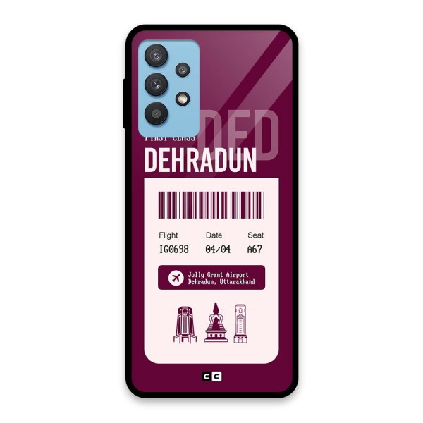 Dehradun Boarding Pass Glass Back Case for Galaxy M32 5G