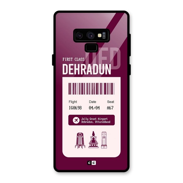 Dehradun Boarding Pass Glass Back Case for Galaxy Note 9