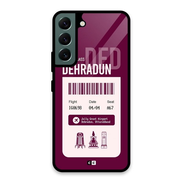 Dehradun Boarding Pass Glass Back Case for Galaxy S22 5G