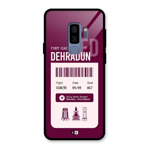 Dehradun Boarding Pass Glass Back Case for Galaxy S9 Plus