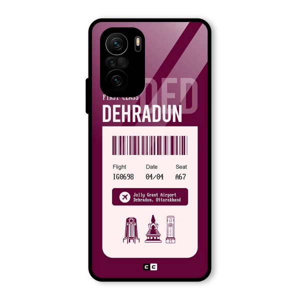 Dehradun Boarding Pass Glass Back Case for Mi 11x