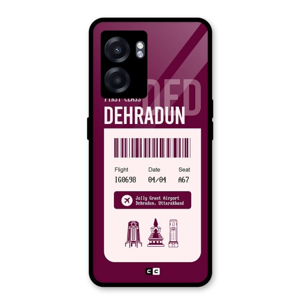 Dehradun Boarding Pass Glass Back Case for Oppo K10 (5G)