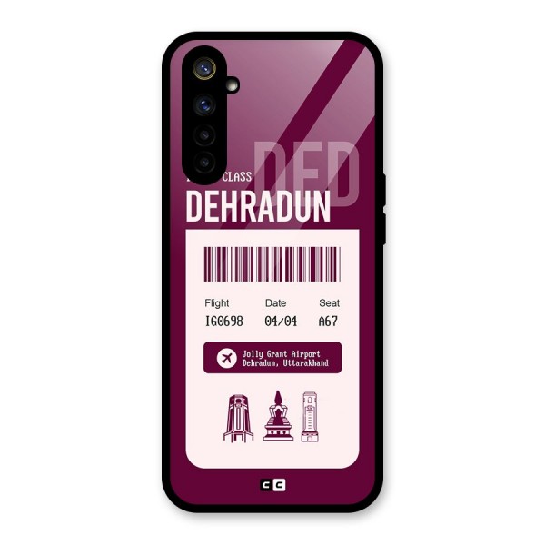 Dehradun Boarding Pass Glass Back Case for Realme 6