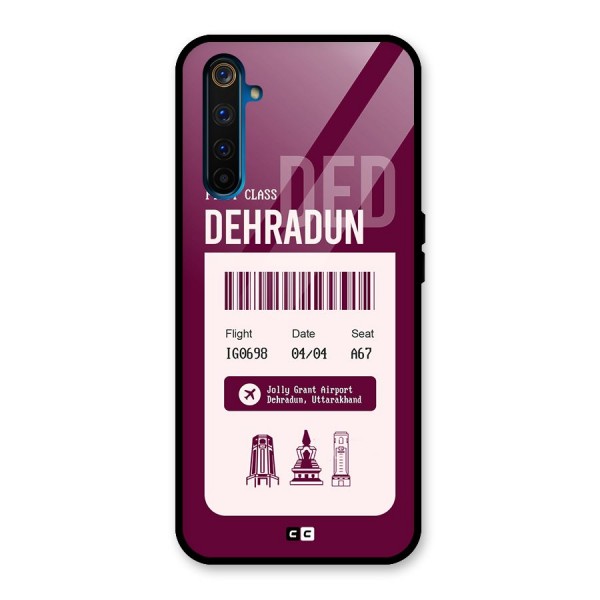 Dehradun Boarding Pass Glass Back Case for Realme 6 Pro