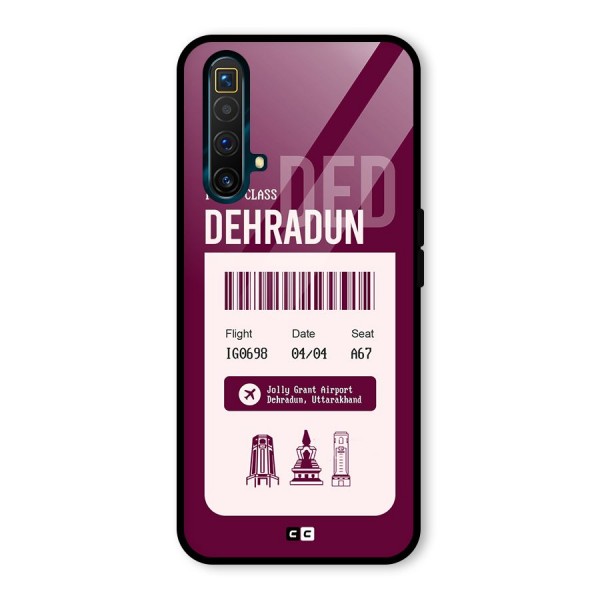 Dehradun Boarding Pass Glass Back Case for Realme X3 SuperZoom