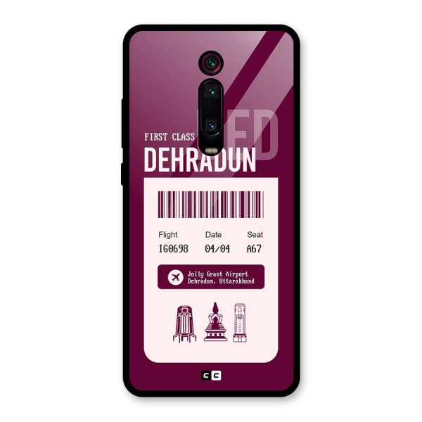 Dehradun Boarding Pass Glass Back Case for Redmi K20 Pro