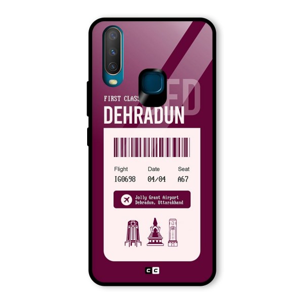 Dehradun Boarding Pass Glass Back Case for Vivo Y12