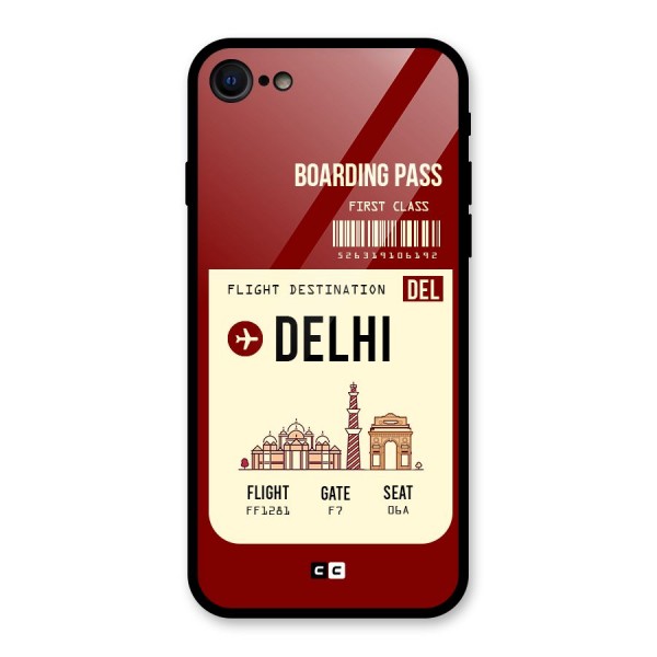 Delhi Boarding Pass Glass Back Case for iPhone 7