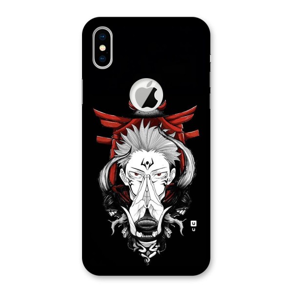 Demon King Sukuna Back Case for iPhone XS Logo Cut