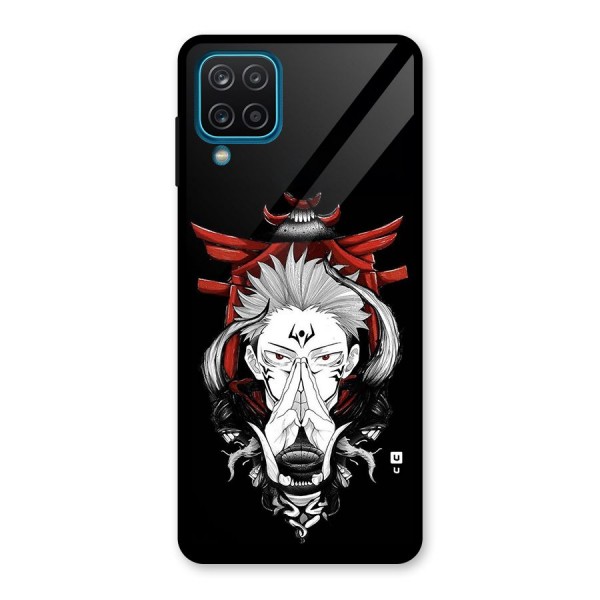 Demon King Sukuna Glass Back Case for Galaxy A12