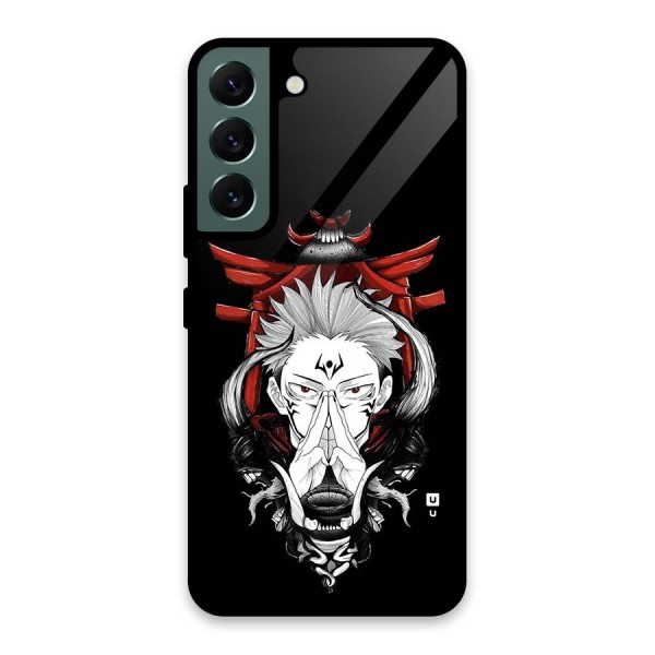 Demon King Sukuna Glass Back Case for Galaxy S22 5G