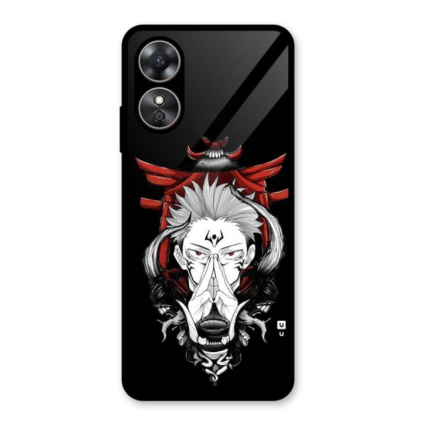 Demon King Sukuna Glass Back Case for Oppo A17