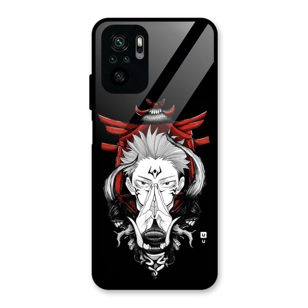 Demon King Sukuna Glass Back Case for Redmi Note 10