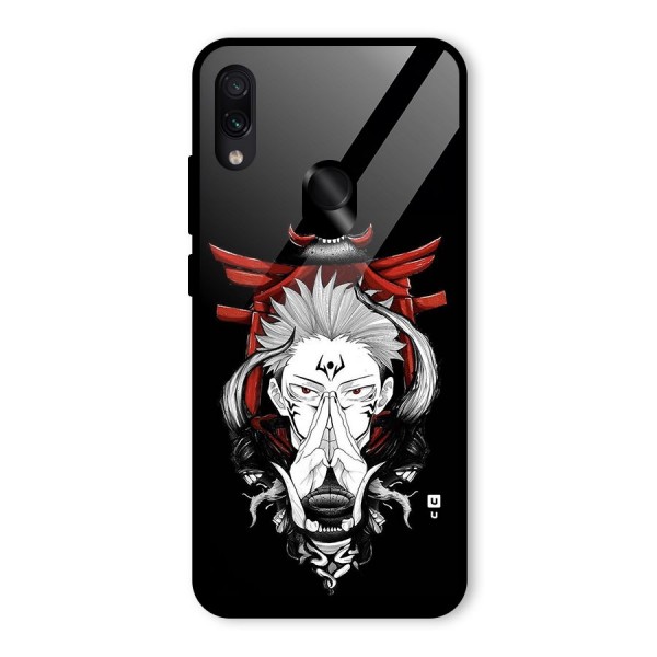 Demon King Sukuna Glass Back Case for Redmi Note 7