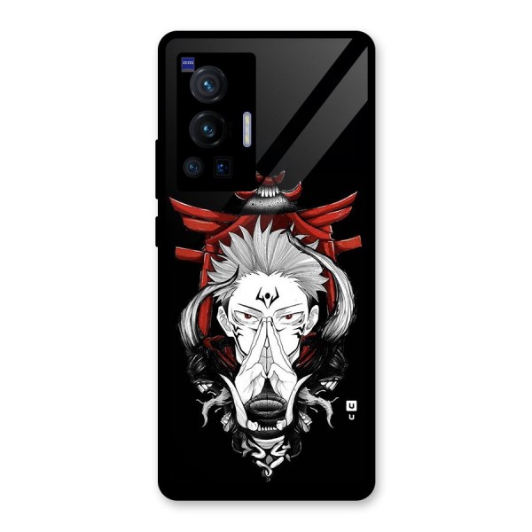 Demon King Sukuna Glass Back Case for Vivo X70 Pro