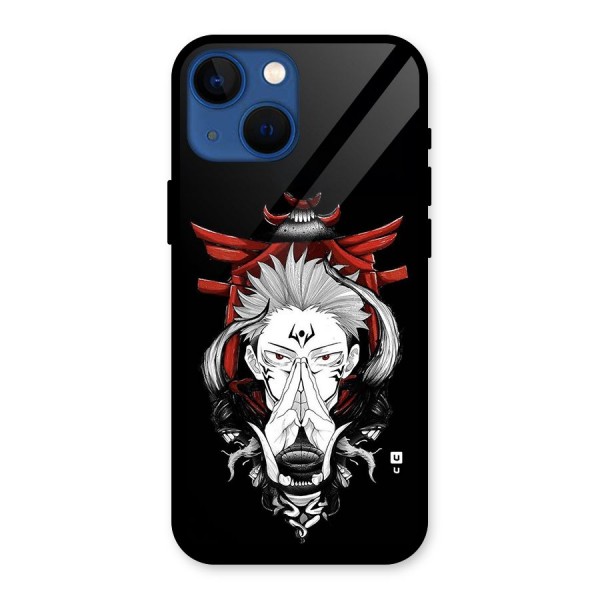 Demon King Sukuna Glass Back Case for iPhone 13 Mini