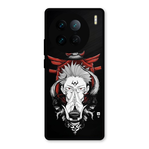 Demon King Sukuna Metal Back Case for Vivo X90 Pro