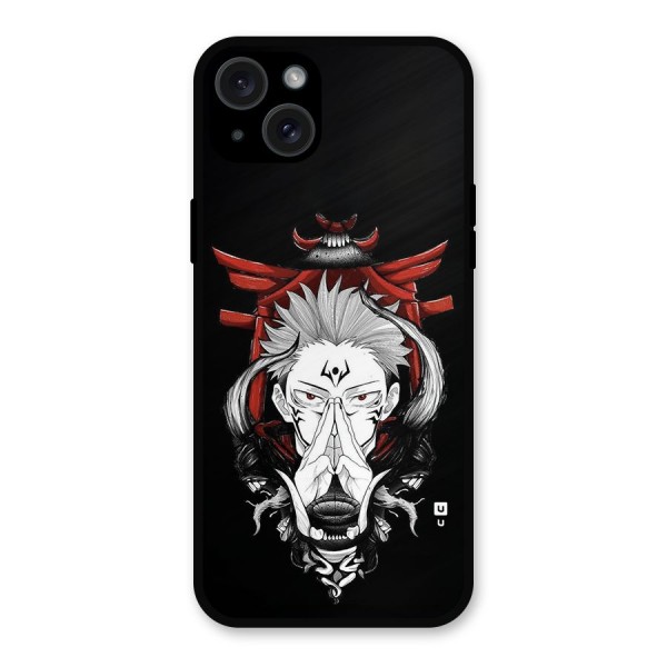 Demon King Sukuna Metal Back Case for iPhone 15 Plus