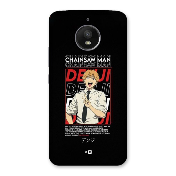 Denji Chainsaw Man Back Case for Moto E4 Plus