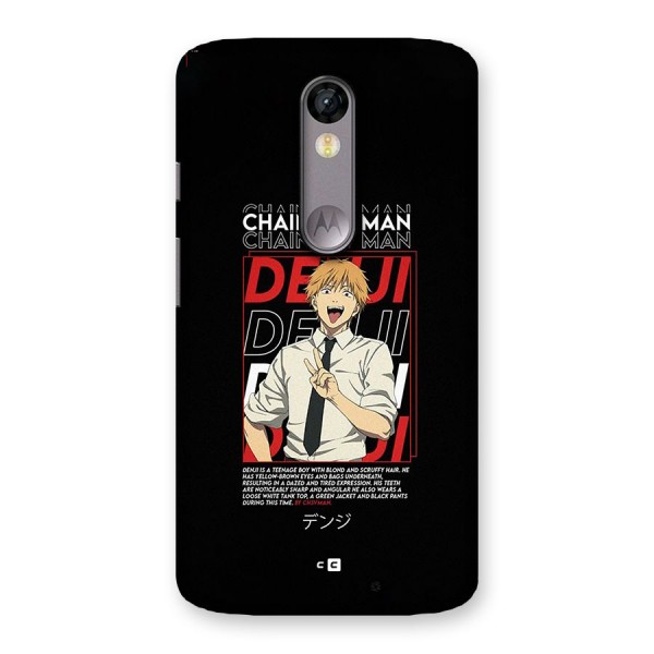 Denji Chainsaw Man Back Case for Moto X Force