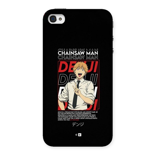 Denji Chainsaw Man Back Case for iPhone 4 4s