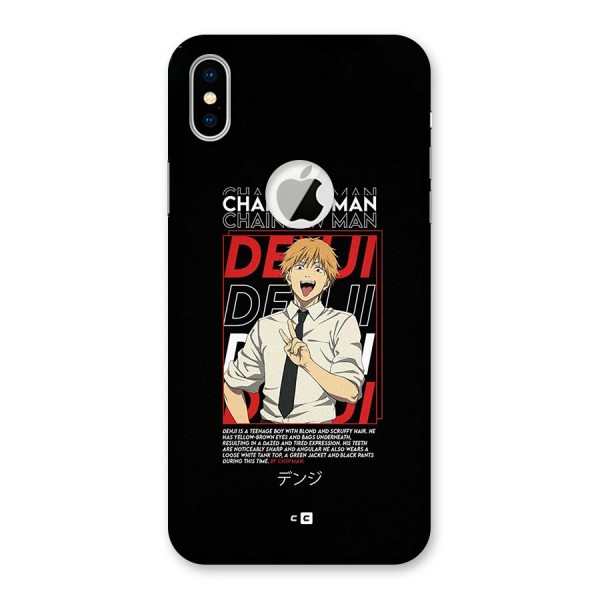 Denji Chainsaw Man Back Case for iPhone XS Logo Cut