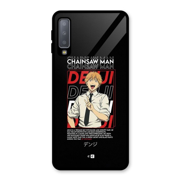 Denji Chainsaw Man Glass Back Case for Galaxy A7 (2018)