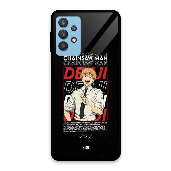 Denji Chainsaw Man Glass Back Case for Galaxy M32 5G