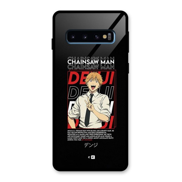 Denji Chainsaw Man Glass Back Case for Galaxy S10