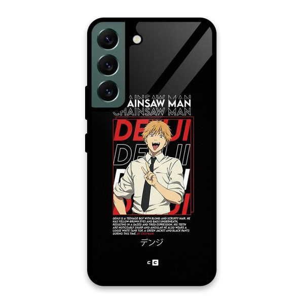 Denji Chainsaw Man Glass Back Case for Galaxy S22 5G