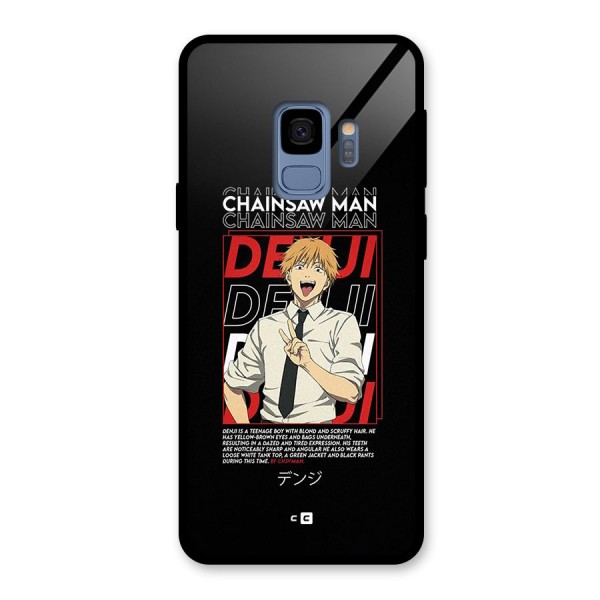 Denji Chainsaw Man Glass Back Case for Galaxy S9