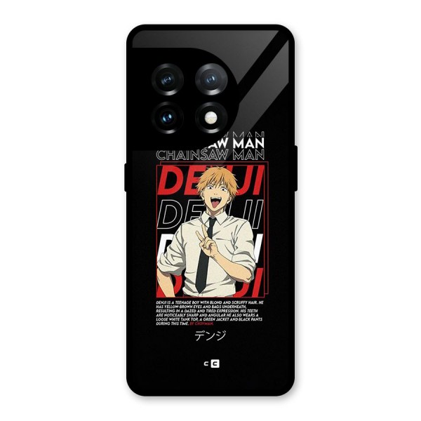 Denji Chainsaw Man Glass Back Case for OnePlus 11