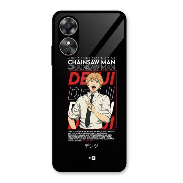 Denji Chainsaw Man Glass Back Case for Oppo A17