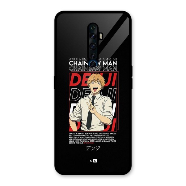 Denji Chainsaw Man Glass Back Case for Oppo Reno2 Z