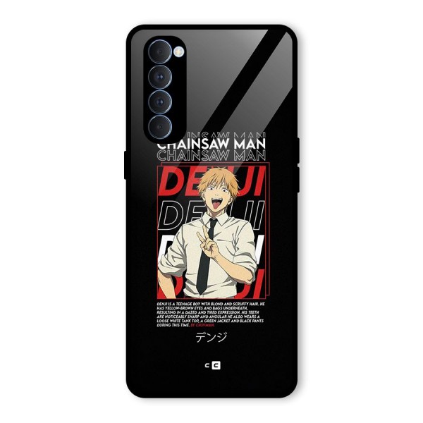 Denji Chainsaw Man Glass Back Case for Oppo Reno4 Pro