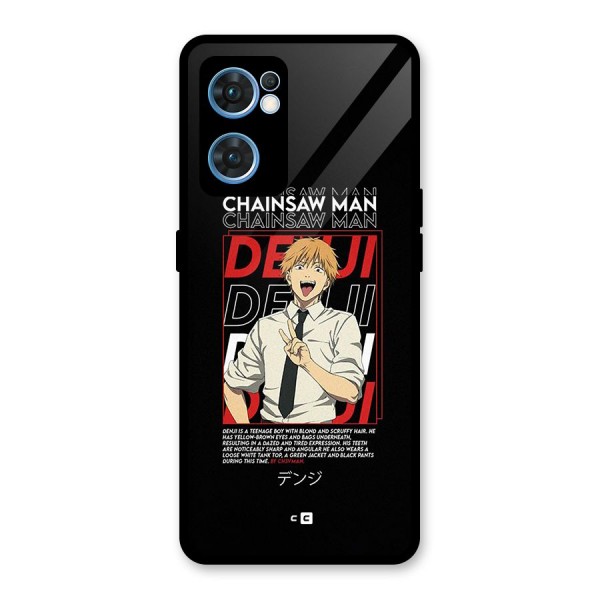 Denji Chainsaw Man Glass Back Case for Oppo Reno7 5G