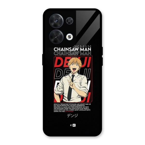 Denji Chainsaw Man Glass Back Case for Oppo Reno8 5G