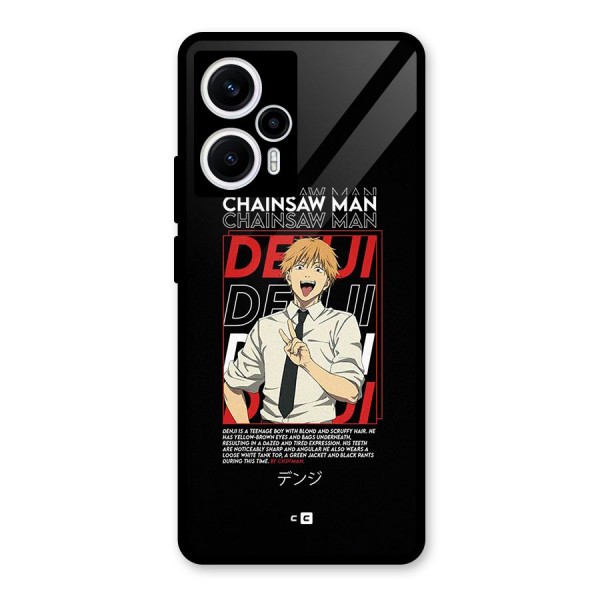 Denji Chainsaw Man Glass Back Case for Poco F5