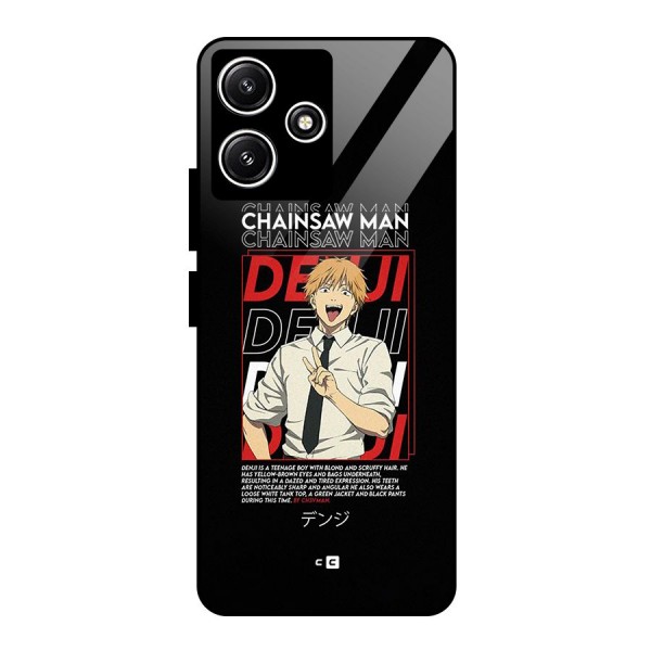 Denji Chainsaw Man Glass Back Case for Poco M6 Pro