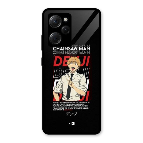 Denji Chainsaw Man Glass Back Case for Poco X5 Pro