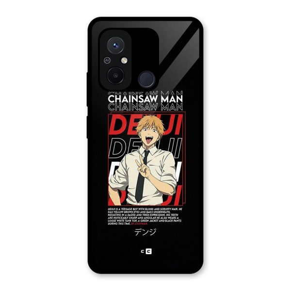 Denji Chainsaw Man Glass Back Case for Redmi 12C