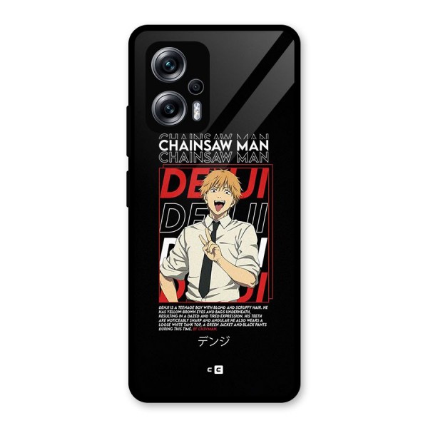 Denji Chainsaw Man Glass Back Case for Redmi K50i