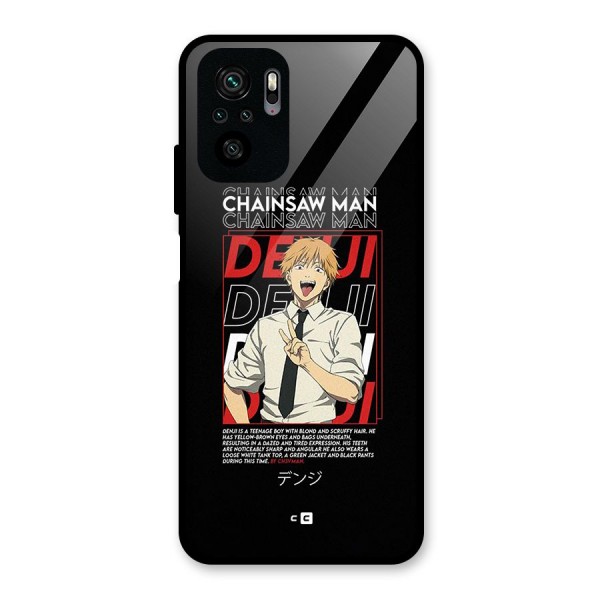 Denji Chainsaw Man Glass Back Case for Redmi Note 10