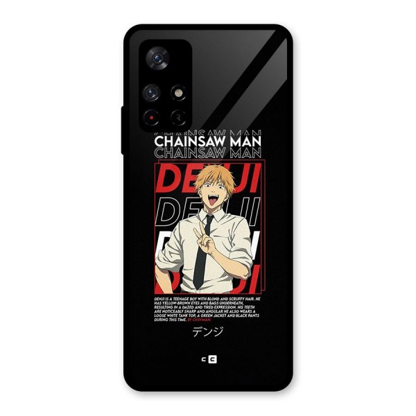 Denji Chainsaw Man Glass Back Case for Redmi Note 11T 5G
