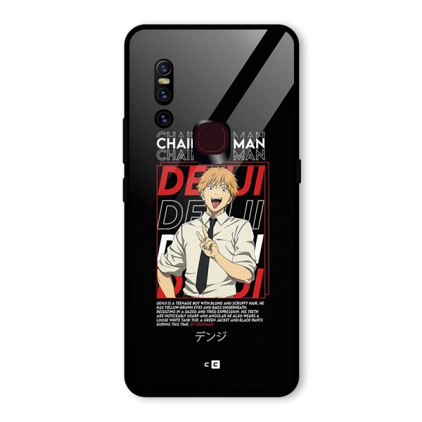 Denji Chainsaw Man Glass Back Case for Vivo V15